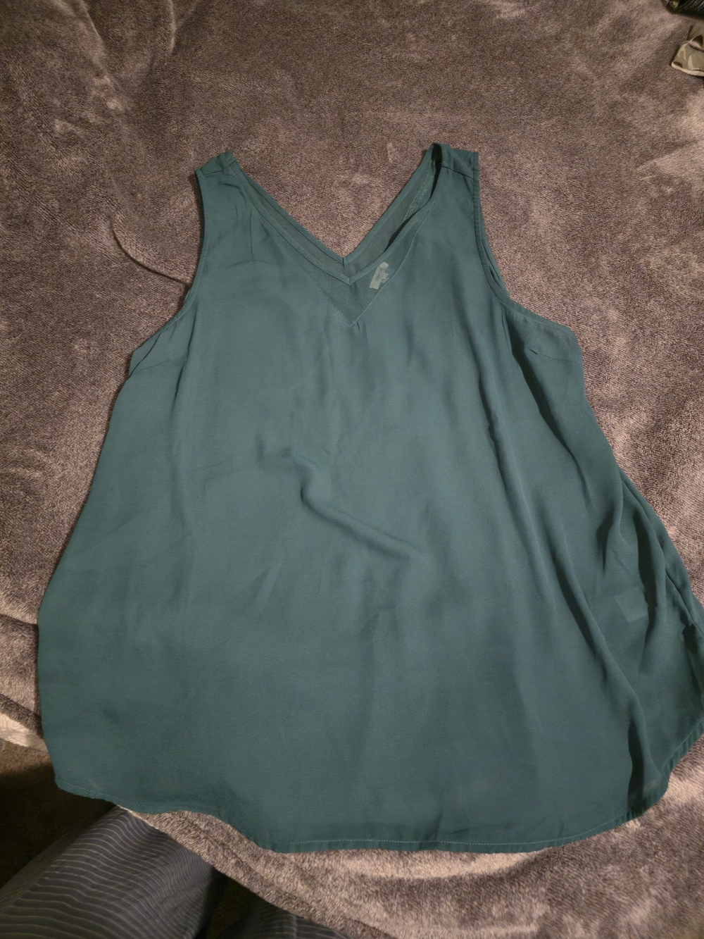 Maurices Teal V-Neck Sleeveless Tank Top